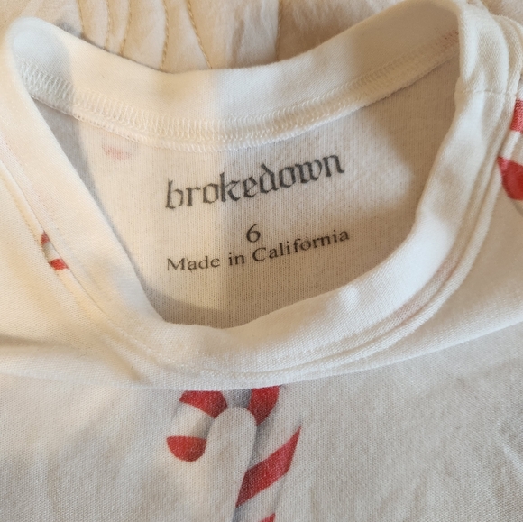 Girls Brokedown Candy Cane sweatshirt 6 - Picture 2 of 4